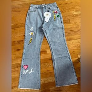 brand new never worn all the emotions denim jeans from princess polly size 6